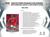 2022-23 Topps Stadium Club Chrome UEFA Club Competitions Soccer Hobby Pack