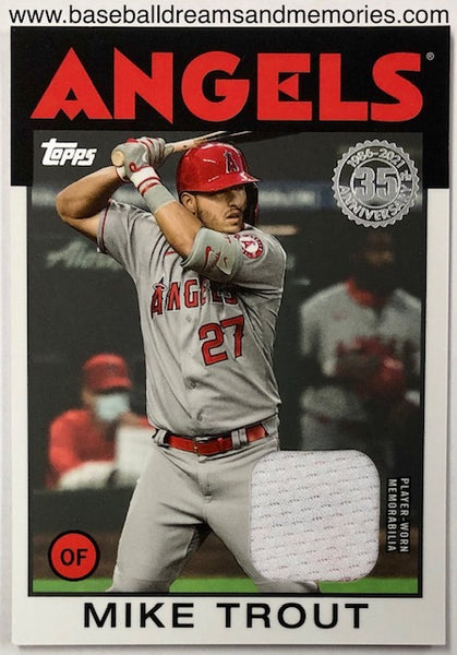 2021 Topps Mike Trout 1986 Topps Jersey Card