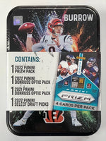 2021-22 Prizm Optic Select JOE BURROW Football Collector's Tin