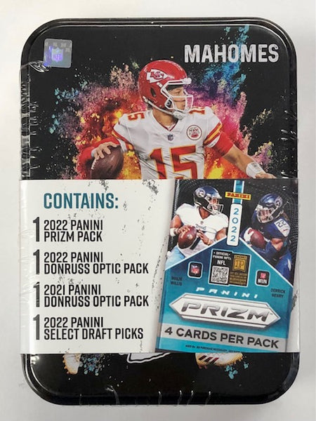 2021-22 Prizm Optic Select PATRICK MAHOMES Football Collector's Tin