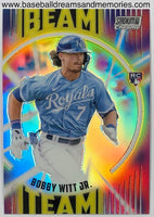 2022 Topps Stadium Club Chrome Bobby Witt Jr Beam Team Holo Rookie Card