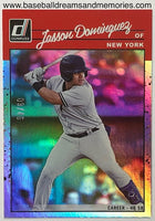 2023 Panini Donruss Jasson Dominguez Foil Card Serial Numbered 09/46
