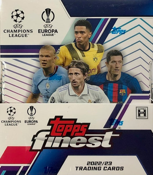 2022-23 Topps Finest UEFA Club Competitions Soccer Hobby Box (2 Mini Boxes)