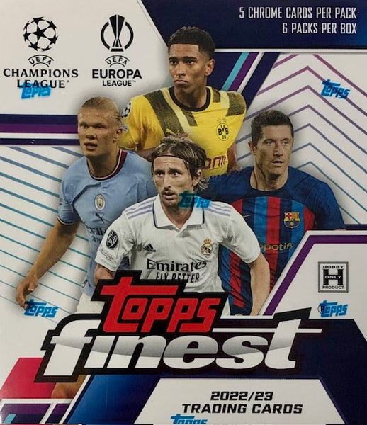 2022-23 Topps Finest UEFA Club Competitions Soccer Hobby Box (1 Mini Box)
