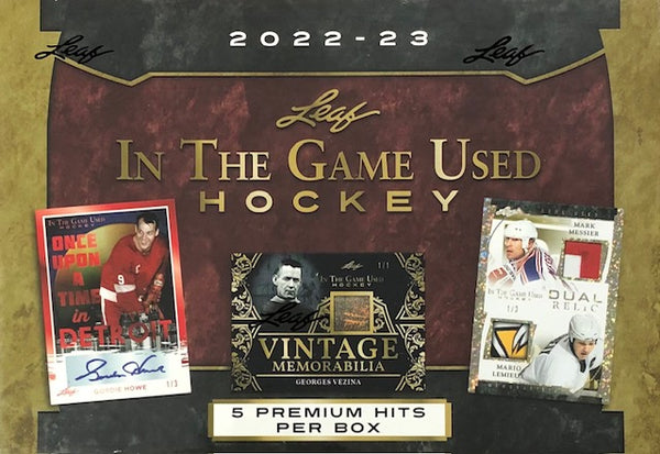 2022-23 Leaf In The Game Used Hockey Hobby Box