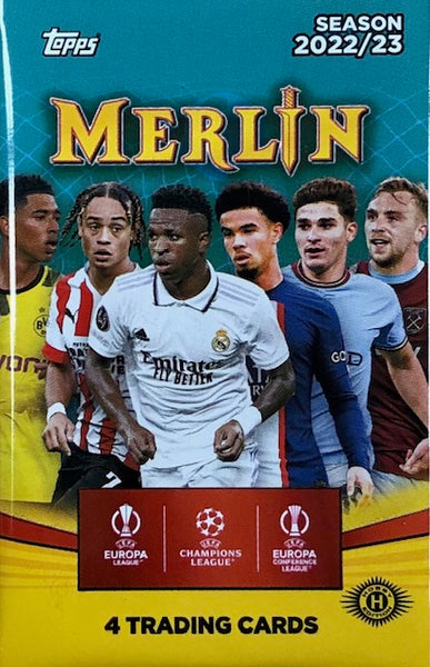 2022-23 Topps UEFA Club Competitions Merlin Chrome Soccer Hobby Pack