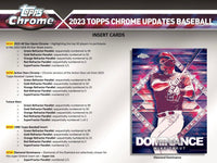 2023 Topps Chrome Update Series Baseball Hobby Jumbo Box