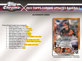2023 Topps Chrome Update Series Baseball Hobby Jumbo Box