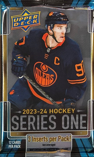 2023-24 Upper Deck Series 1 Hockey Hobby Pack (Call 708-371-2250 For Pricing & Availability)