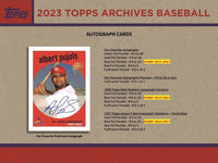 2023 Topps Archives Baseball Hobby Pack