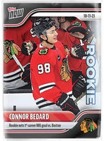 2023-24 Topps Now Hockey Connor Bedard Exclusive Rookie Sticker #5 "Rookie Nets 1st Career NHL Goal vs. Boston"