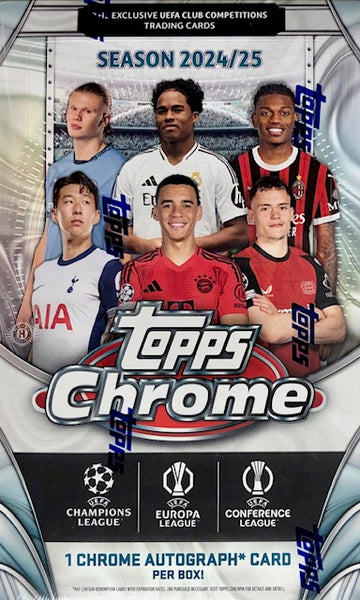 2024-25 Topps UEFA Club Competitions Chrome Soccer Hobby Box