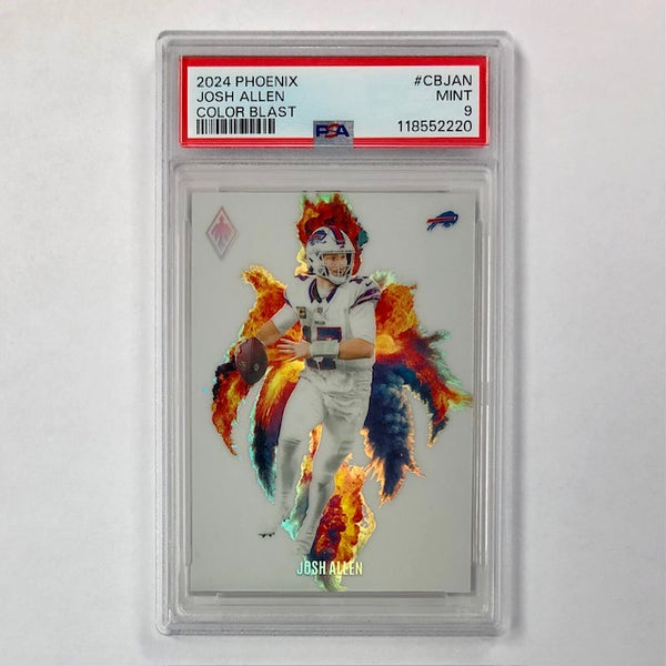 2024 Panini Phoenix Josh Allen Color Blast Card Graded PSA MINT 9