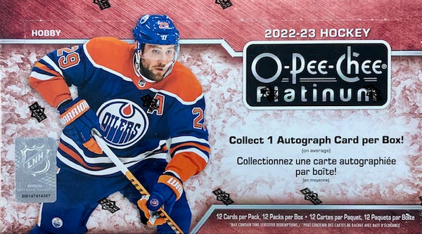 2022-23 O-Pee-Chee Platinum Hockey Hobby Box (Call 708-371-2250 For Pricing & Availability)