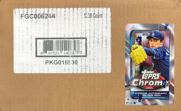 2025 Topps Chrome Baseball Hobby 12 Box Case