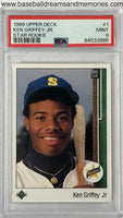 1989 Upper Deck Ken Griffey Jr Star Rookie Card Graded PSA MINT 9