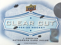 2024-25 Upper Deck Clear Cut Hockey Hobby Box (Call 708-371-2250 For Pricing & Availability)