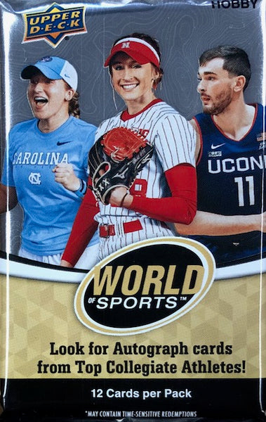 2025 Upper Deck World of Sports Volume 1 Hobby Pack (Call 708-371-2250 For Pricing & Availability)