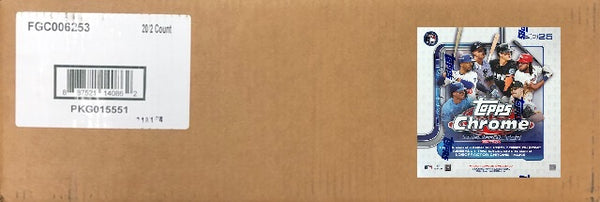 2025 Topps Chrome Baseball Logofractor Edition 20 Box Case