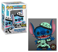 Funko Pop Disney Lilo & Stitch Skeleton Stitch Entertainment Earth Exclusive Glow Chase Figure
