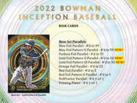 2022 Bowman Inception Baseball Hobby Box