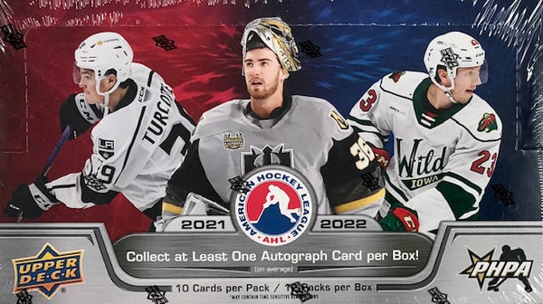 2021-22 Upper Deck AHL Hockey Hobby Box (Call 708-371-2250 For Pricing & Availability)