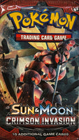 Pokemon Sun & Moon Crimson Invasion Trading Card Booster Pack