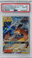 2019 Pokemon Sun & Moon Reshiram & Charizard GX Unbroken Bonds PSA GEM MT 10