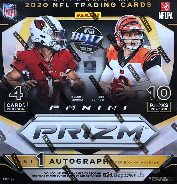 2020 Panini Prizm Football Mega Box (1 Auto) (Neon Green Pulsar Prizms)