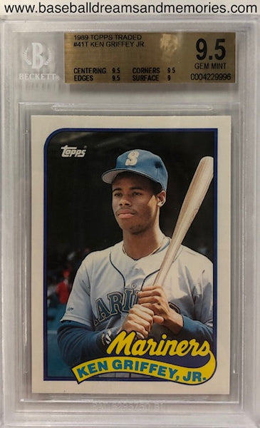 1989 Topps Traded Ken Griffey Jr Rookie Card Graded BGS 9.5 GEM MINT