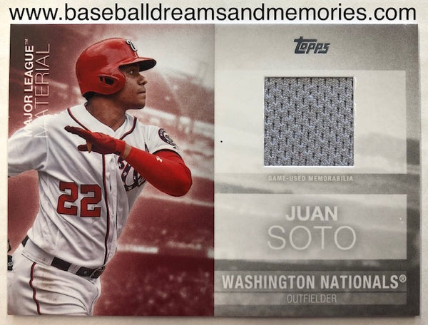 2020 Topps Juan Soto Major League Materials Jersey Card