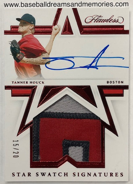 2021 Panini Flawless Tanner Houck Star Swatch Signature Autograph Card Serial Numbered 15/20