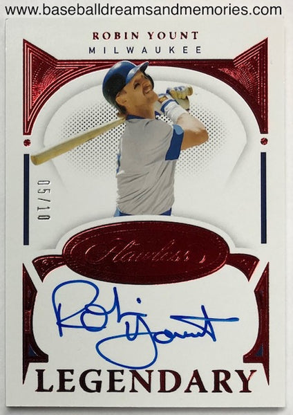 2021 Panini Flawless Robin Yount Legendary Autograph Card Serial Numbered 05/10