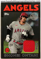 2021 Topps Shohei Ohtani 1986 Topps Relic Jersey Card Serial Numbered 030/199