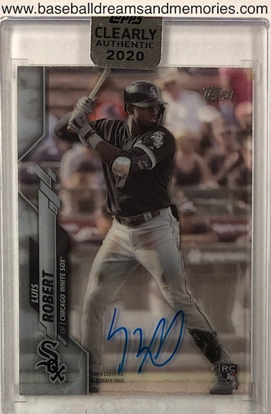 2020 Topps Clearly Authentic Luis Robert Autograph Rookie Card