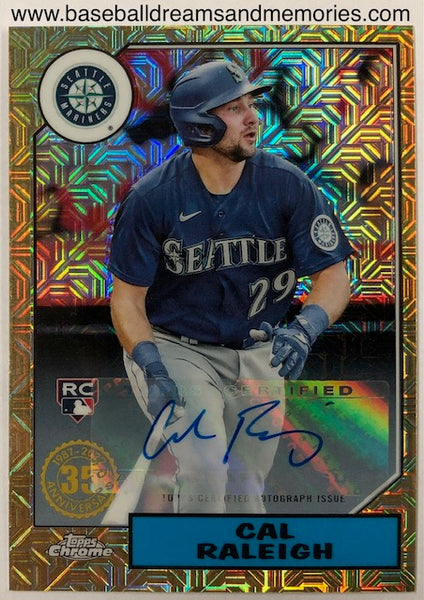 2022 Topps Cal Raleigh Silver Pack Mojo Autograph Card Serial Numbered 148/299