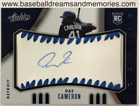 2021 Panini Absolute Daz Cameron Autograph Rookie Card Serial Numbered 50/50