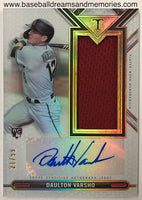 2021 Topps Triple Threads Daulton Varsho Autograph Jumbo Jersey Rookie Card Serial Numbered 21/99
