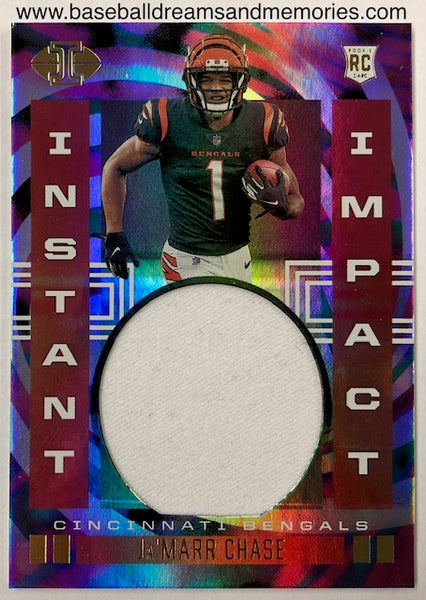 2021 Panini Illusions Ja'Marr Chase Instant Impact Rookie Jersey Card