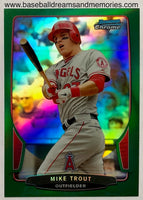 2013 Bowman Chrome Mike Trout Green Refractor Card