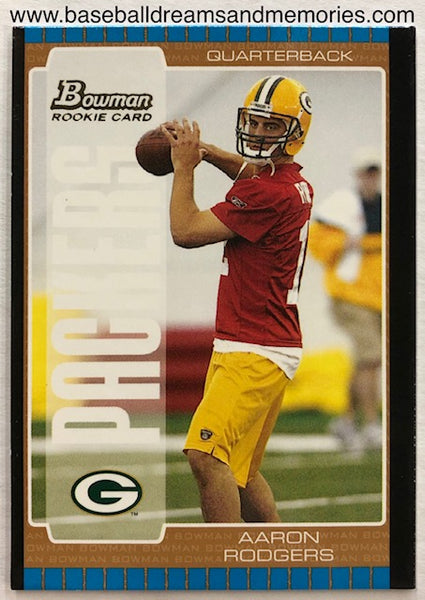 2005 Bowman Aaron Rodgers Gold Rookie Card