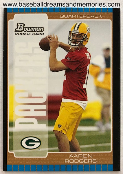 2005 Bowman Aaron Rodgers Gold Rookie Card