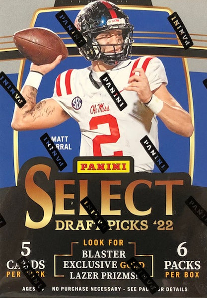 2022 Panini Select Draft Picks Football Blaster Box