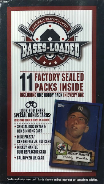 Bases Loaded Baseball Blaster Box of 11 Random Packs Including 1 Hobby Pack