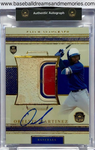 2022 Super Glow Orelvis Martinez 1st Ever Authentic Patch Autograph Card Serial Numbered 30/45