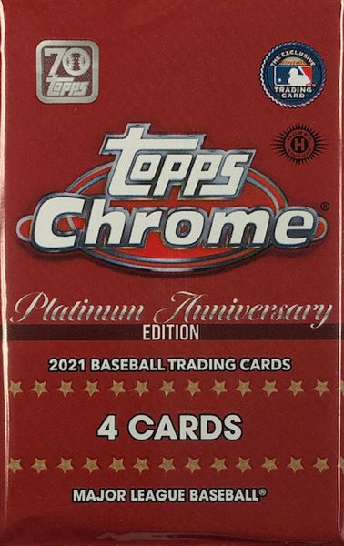2021 Topps Chrome Baseball Platinum Anniversary Lite Hobby Pack