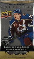 2021-22 Upper Deck Artifacts Hockey Hobby Pack (Call 708-371-2250 For Pricing & Availability)