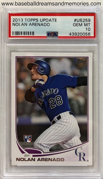 2013 Topps Update Nolan Arenado Rookie Card Graded PSA Gem Mint 10
