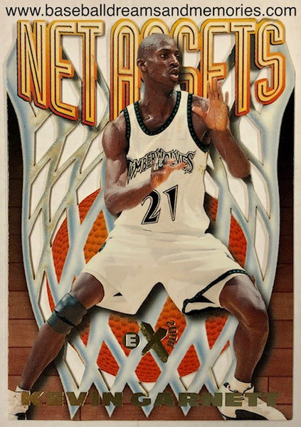 1996-97 Skybox EX 2000 Kevin Garnett Die-Cut Net Assets Card