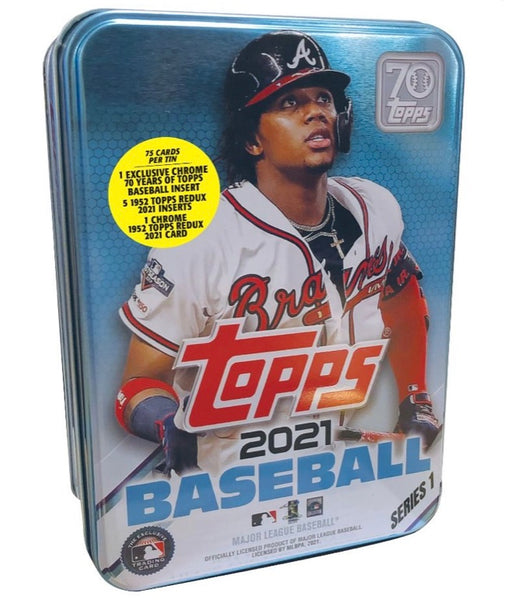 2021 Topps Series 1 Baseball Collectors Tin (Ronald Acuna Jr)